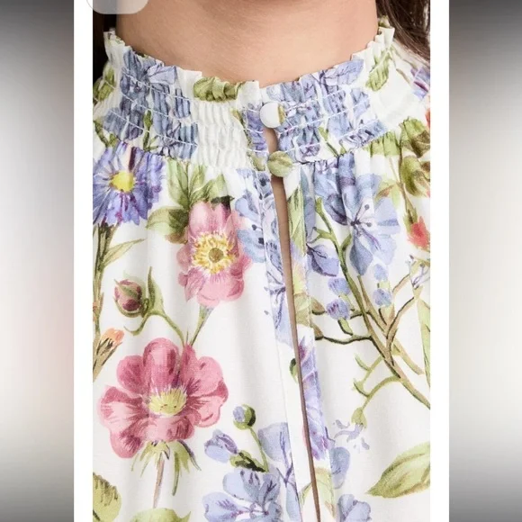 New Yumi Kim Peyton Ruffle Mini Dress Floral Cottagecore Women's Size Small - Picture 6 of 14